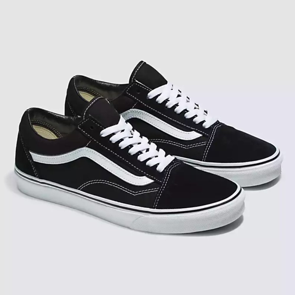 Vans Black and White Low-Top Women’s Skate Sneakers